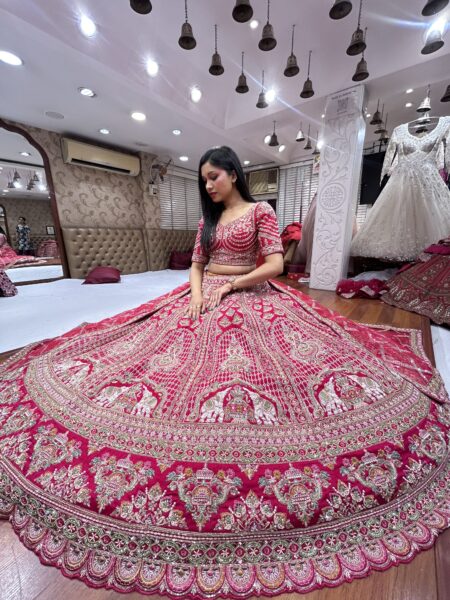 Designer Handwork Pink Lehenga Choli