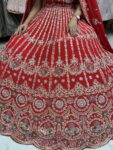 Red Bridal Lehenga Having Golden Handwork