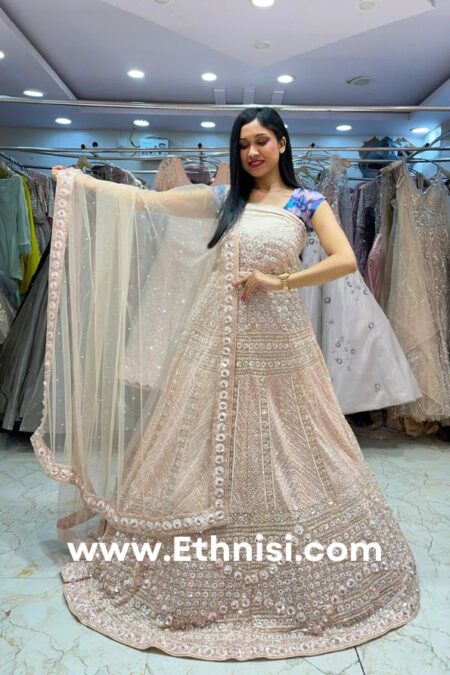 Ivory Pearls and Sequin Loaded Lehenga Choli