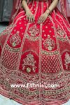 Red Silk Elegant Handwork Bridal Lehenga Choli