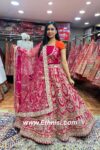 Bright Pink Designer Bridal Lehenga Choli