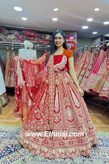 Rich Red Designer Lehenga Choli