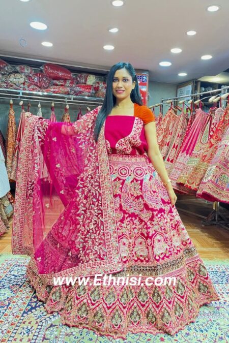 Rani Pink Designer Handwork Lehenga Choli