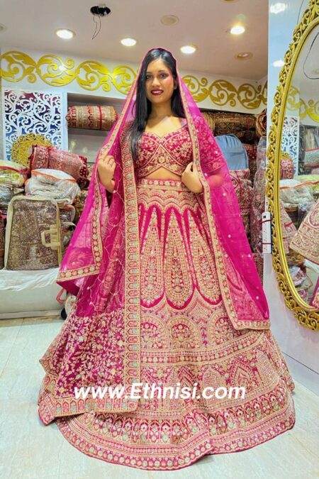 Stunning Pink Bridal Lehenga Choli