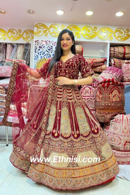 Maroon Stunning Bridal Lehenga Choli