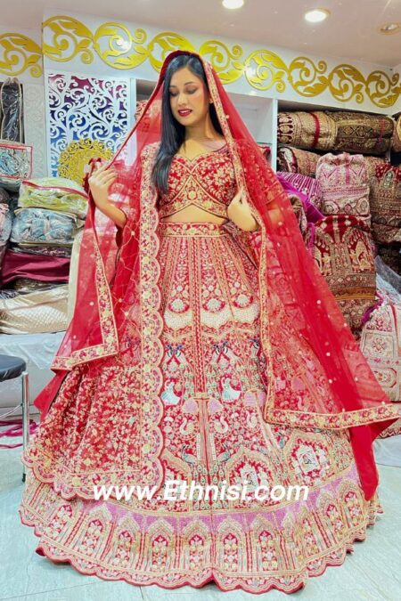 Red Beautiful Bridal Lehenga Choli