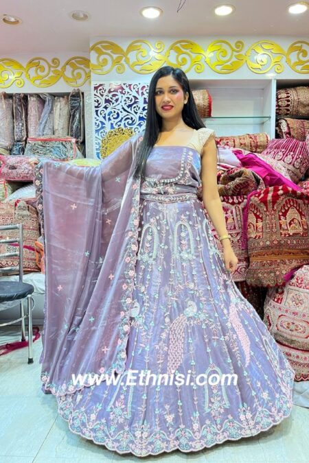 Purple Off Beat Lehenga Choli