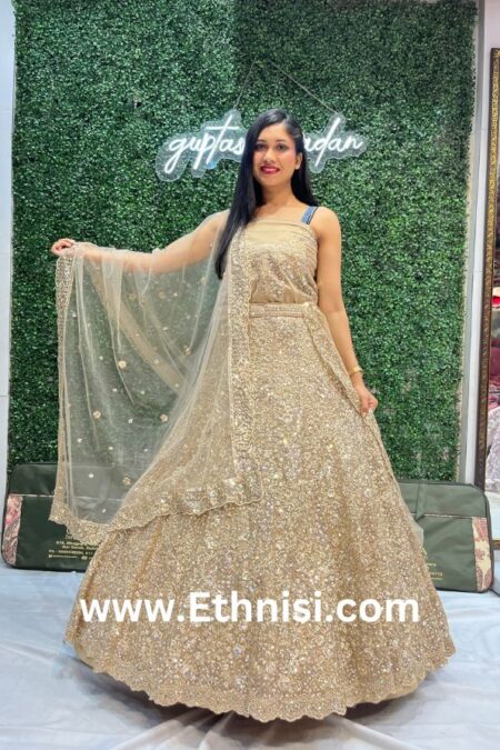 Beautiful Golden Lehenga Choli