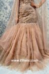 Designer Peach Fishcut Dress