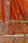 Orange Off Beat Handwork Bridal Lehenga Choli