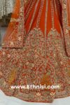 Orange Off Beat Handwork Bridal Lehenga Choli