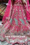 Pink Figure Work Bridal Lehenga Choli