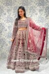 Maroon Beautiful Bridal Lehenga Choli