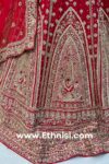 Red Calcutta Work Royal Bridal Lehenga Choli