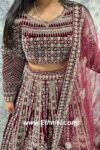 Maroon Beautiful Bridal Lehenga Choli