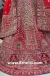 Rich Royal Calcutta Handwork Bridal Lehenga Choli