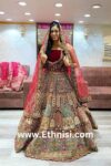 Maroon Multicolor Bridal Lehenga Choli