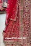 Royal Red Calcutta Handwork Bridal Lehenga Choil