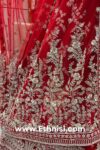 Micro Velvet Rich Red Handwork Lehenga Choli