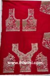 Royal Red Calcutta Handwork Bridal Lehenga Choil