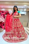 Stunning Heavy Handwork Red Lehenga Choli