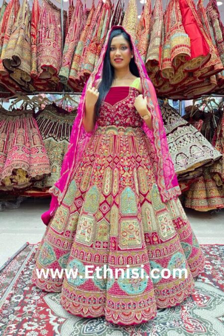 Ball Pattern Bridal Lehenga Choli