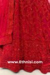 Monotone Red Handwork Lehenga Choli