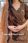 Mustard and Maroon Bridal Lehenga Choli