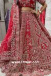 Royal Red Designer Handwork Bridal Lehenga Choli