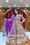 Purple Dabka Work Designer Dress