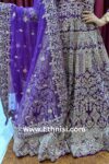 Purple Dabka Work Designer Dress