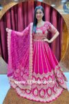 Royal Pink Dabka Work Bridal Lehenga Choli