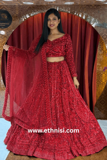 Designer Red Lehenga Choli