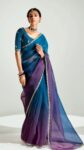 Ombre Blue and Purple Saree